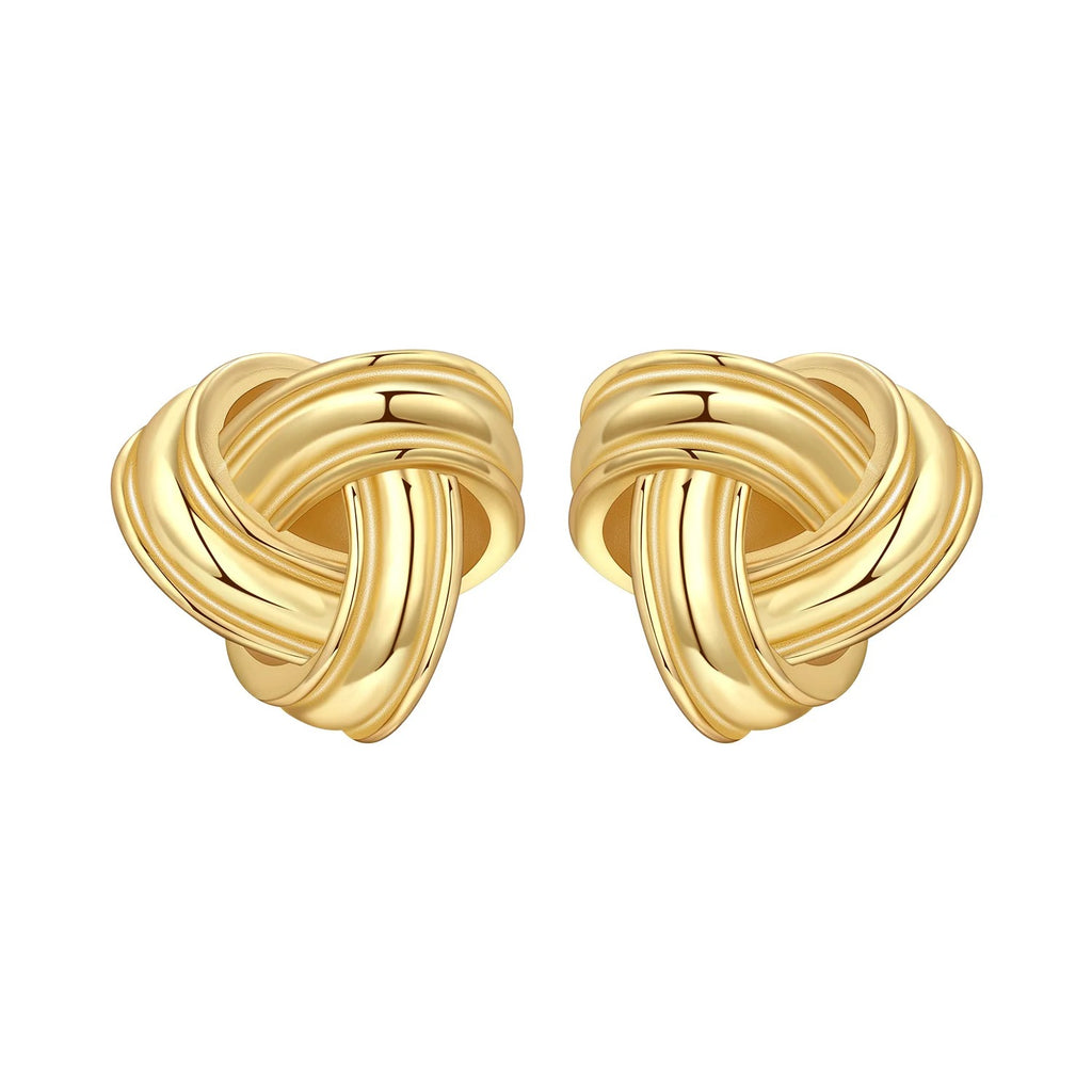 Gold Classic Style Stud Earrings