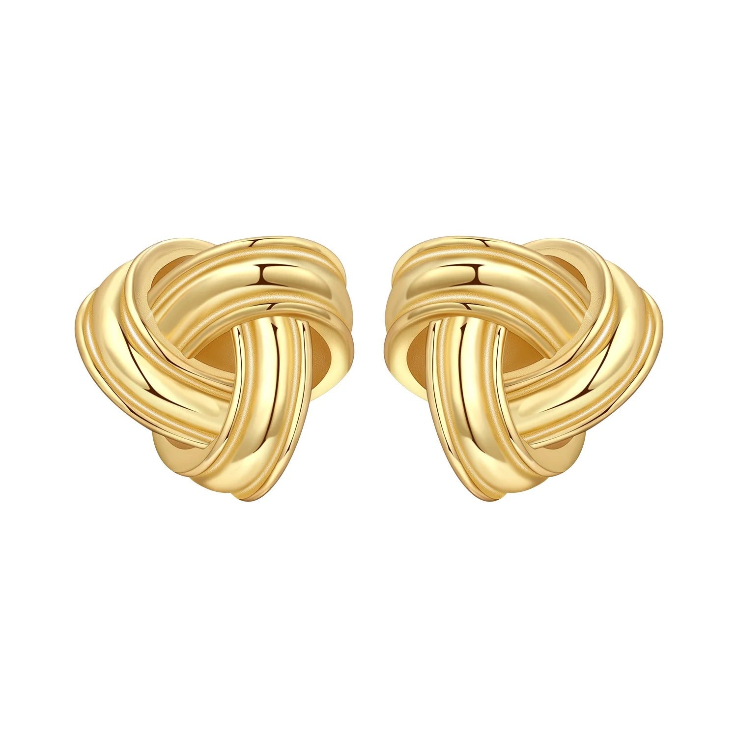 Gold Classic Style Stud Earrings